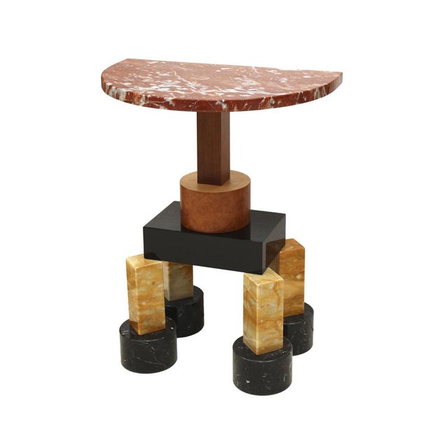 Italian Modern Demilune Console Table by Ettore Sottsass, 1990s For Sale - Image 9 of 9