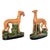 Mid 19th Century Antique 19thC Pair of Staffordshire Whippets Greyhounds Hunting Dog Figures 1860 For Sale - Image 5 of 17