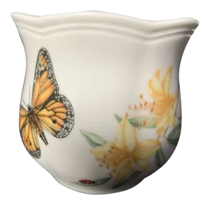 Late 20th Century Lexox Butterfly Meadow Miniature Vase
