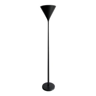 Mid Century Modern Von Der Lancken & Lundquist for Nessen Studio Black Torchiere Floor Lamp For Sale