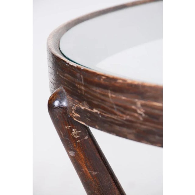 Mid-Century Modern Mid-Century Oak & Glass Coffee Table attributed to Koželka & Kropáček, 1940s For Sale - Image 3 of 8