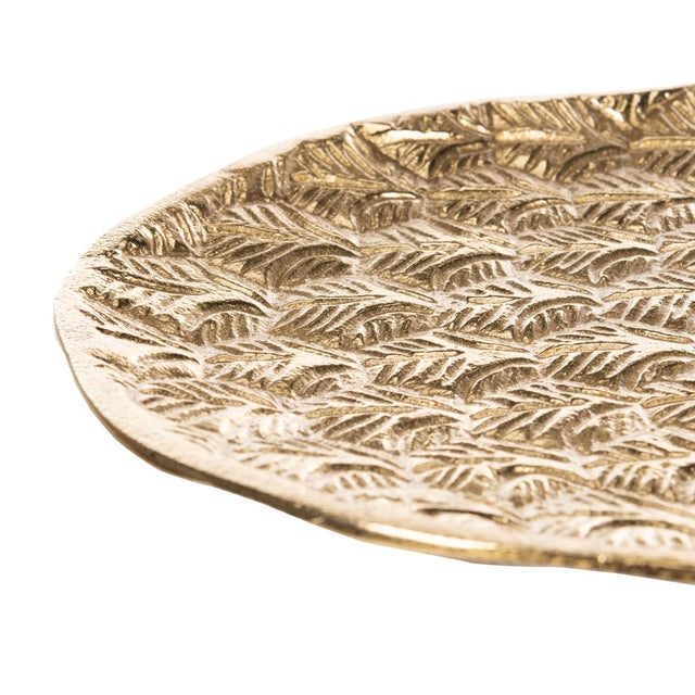 Industrial Luana Pinapple Accent Table in Gold / Antique Gold For Sale - Image 3 of 7