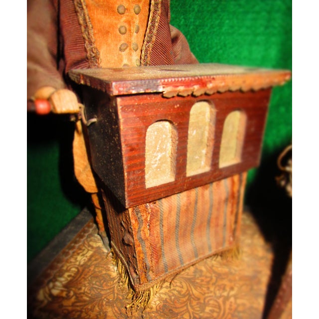 Pink Automaton German Zinner & Sohn Musical Toy W Children & Organ Grinder Monkey For Sale - Image 8 of 16
