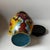 Metal Vintage Cloisonné Enamel Dragon Vase – Red Ground, Gilt Accents, With Stand & Box For Sale - Image 7 of 9
