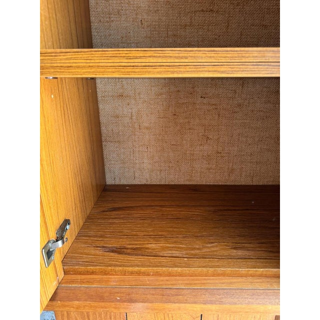 Tall Danish Teak Cabinet with Integrated Handles, 1970s For Sale - Image 3 of 8