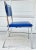 Vintage Bright Blue and Steel Modern Side Chair For Sale - Image 4 of 13