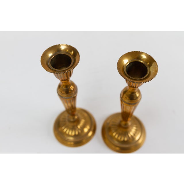 Metal Vintage Danish Brass Candlesticks, 1950s, Set of 4 For Sale - Image 7 of 17