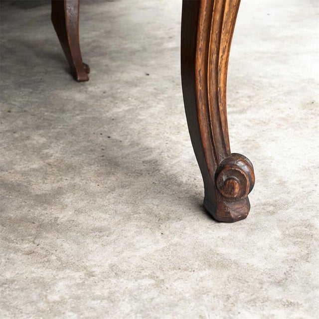 Early 20th Century Early 20th Century French Provincial Parquet Oak Dining Table For Sale - Image 5 of 10