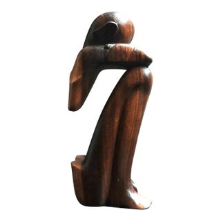 Mid 20th Century African Thinker Sculpture For Sale