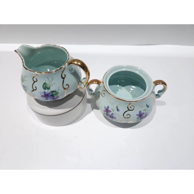 Vintage Ellgreave Burslem Creamer and Open Sugar Bowl- 2 Pieces For Sale - Image 6 of 12