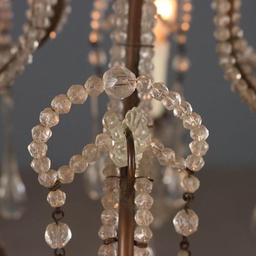 Chandelier in Burnished Metal For Sale - Image 6 of 11