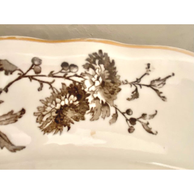 Ceramic Antique Large Brown Transferware Staffordshire Platter For Sale - Image 7 of 9