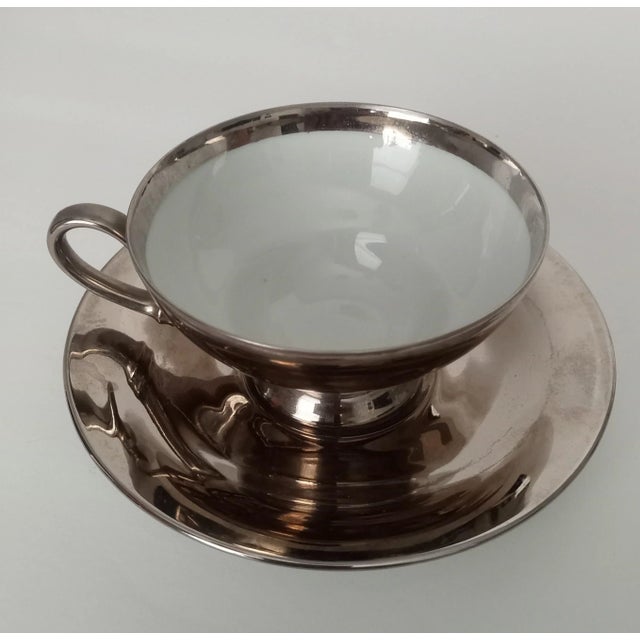 1940s Bavaria Tirschenreuth Demitasse/Coffee Cup & Saucer Set- 2 Pieces For Sale - Image 11 of 11
