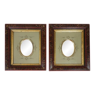 19th Century Victorian Ornate Carve and Gilt Wood Picture Frames - A Pair For Sale