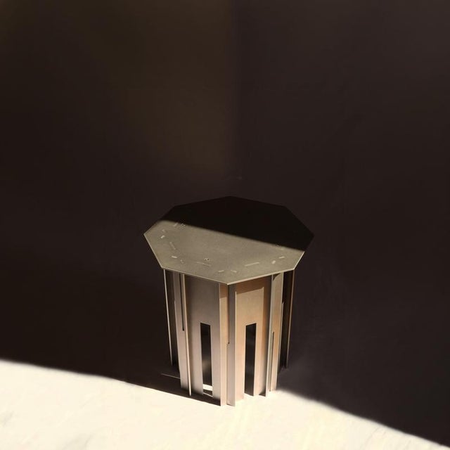 Not Yet Made - Made To Order Siniya of Merzouga Aluminium Side Table by Bureau of Entropy For Sale - Image 5 of 7