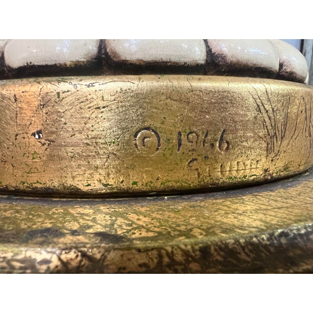 Hollywood Regency 1966 Fuggiti Studios Cherub Hollywood Regency Marble Stands Set For Sale - Image 3 of 12