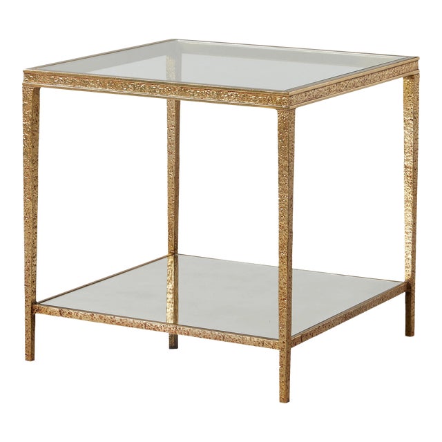 Modern History Sculpture Square End Table For Sale