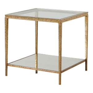 Modern History Sculpture Square End Table