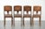Art Nouveau Style Oak & Sheepskin Dining Chairs, Set of 4 For Sale - Image 4 of 16