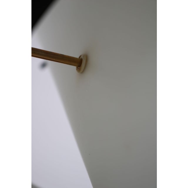 Pendant Light inSatin Glass with Black Painted Aluminum Ring from Stilnovo, 1950s For Sale - Image 14 of 15