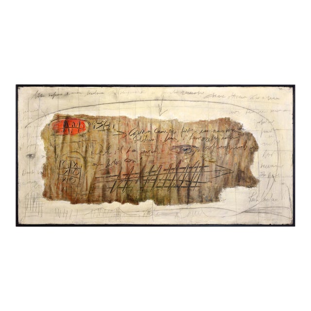 Massimo D'Orta, Papiro No. 1, Mixed Media on Canvas For Sale
