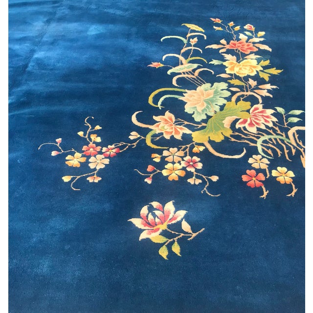 1930s Vintage Art Deco Design Chinese Rug- 11′10″ × 19′3″ For Sale - Image 4 of 13
