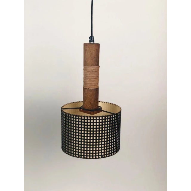 Mid-Century Pendant Lamp with 3 Elements from Werkstätte Hagenauer Wien, Austria, 1950s For Sale - Image 8 of 16