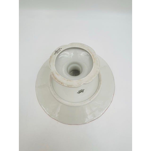 Mid Century Limoges Porcelain Gold Roses Cake Stand For Sale - Image 11 of 11