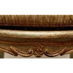 18th c. French Painted Cane-back side Chairs (Set of 4) with loose cushions 21"L 34.5"H