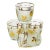 Vintage Libbey Frosted & Golden Foliage Cocktail Glasses Set of 4 For Sale