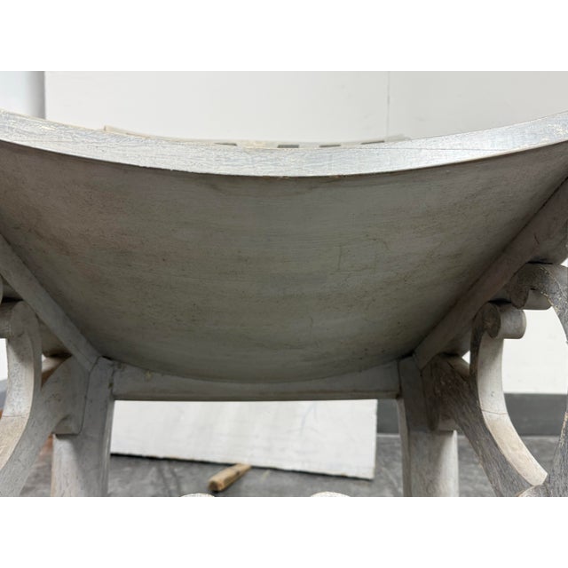 Regency Reproduction Curule Side Chairs, Pair For Sale - Image 12 of 12