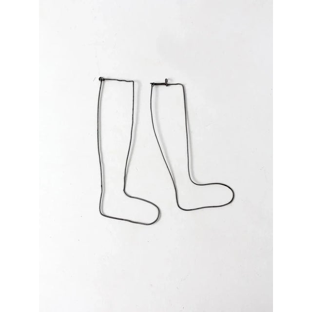 Late 19th Century Antique Wire Sock Stretchers For Sale - Image 5 of 8