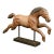 Vintage 1940s Folk Art Painted Iron Child Riding Horse Mounted on Custom Base For Sale