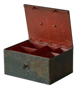 Iron Box in Patinated Metal from Zimmermann Stuttgart, 1920s