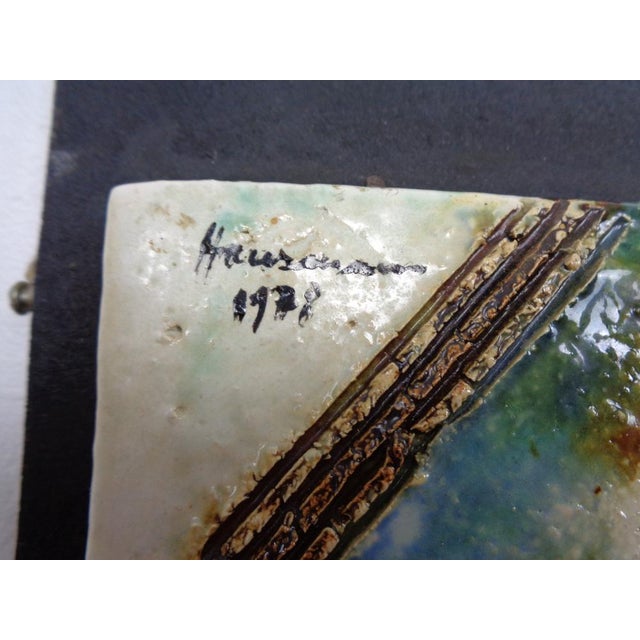 Large German Studio Ceramic Garfish Wall Plaque by Hausmann, 1978 For Sale - Image 18 of 18