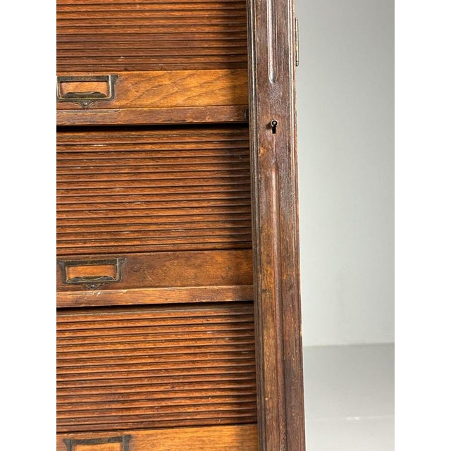 Antique Filing Cabinet with Roller Shutter For Sale - Image 17 of 18
