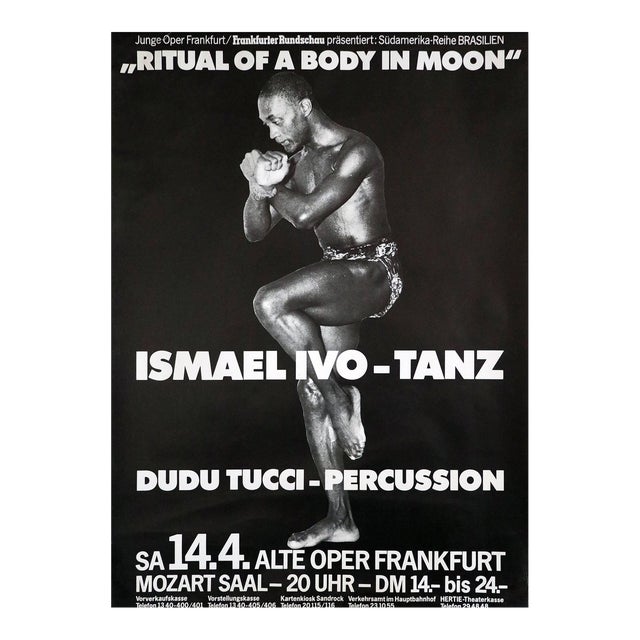 Poster Ismael Ivo, Ritual of a Body in Moon, 1980s For Sale
