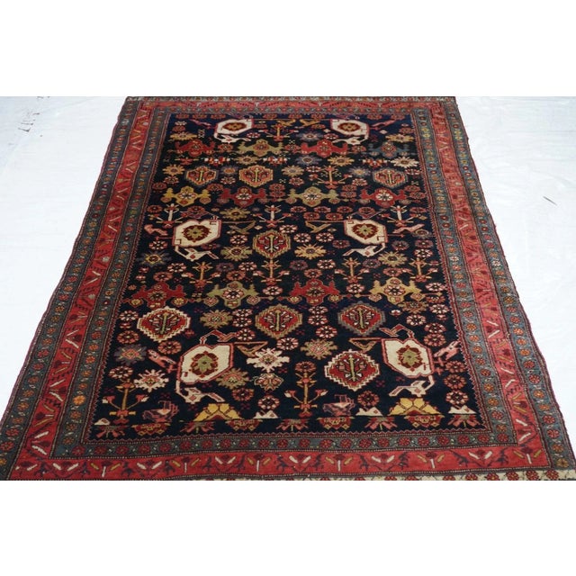 Antique Bidjar Rug 4'2'' x 6'6'' For Sale - Image 10 of 11