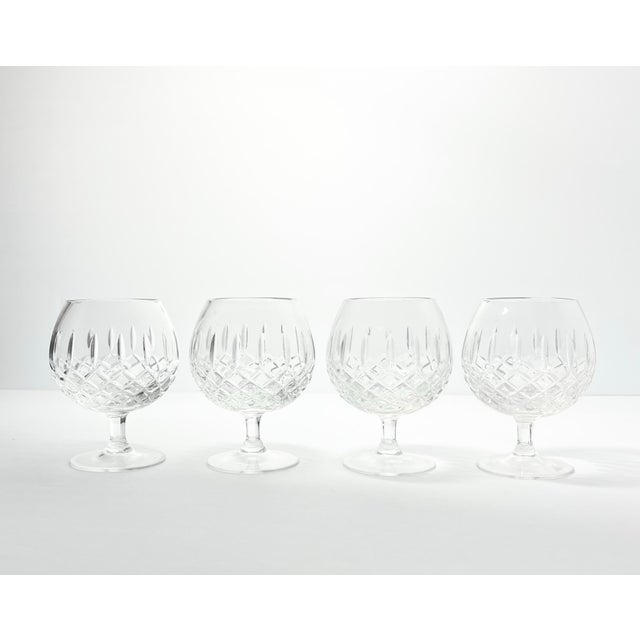 1980s 4 Vintage Crystal Brandy Snifter Glasses 4.5” 8oz Crisscross Cuts Barware Good vintage condition. No chips, cracks,...