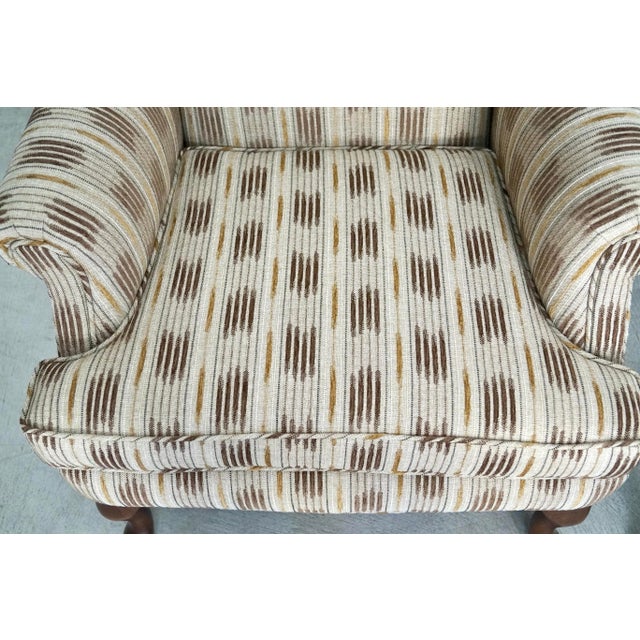 1970’s Chippendale Style Wingback Chairs - A Pair For Sale - Image 9 of 12