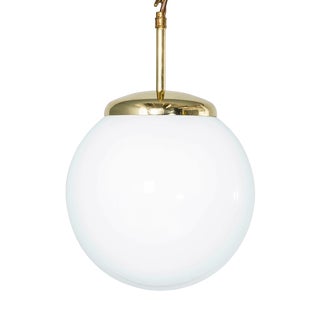 Vintage Plain Opaline Pendant in Glass, 1950s For Sale
