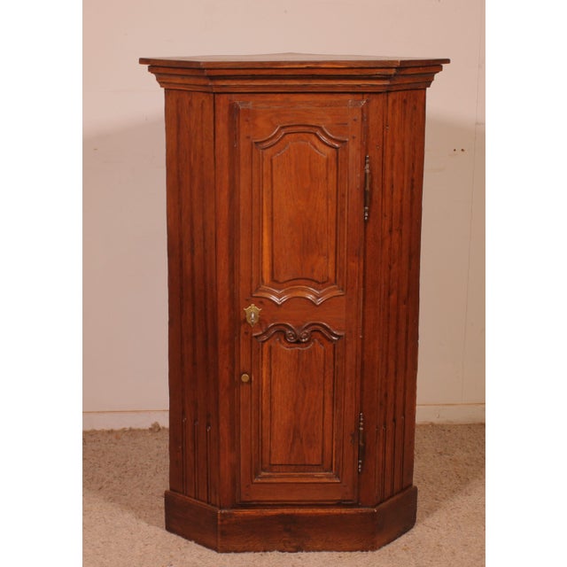 18th Century Louis XV Style Oak Corner Cabinet For Sale - Image 9 of 9