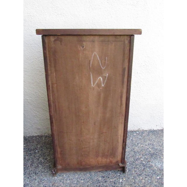 Wood Antique French Burl Walnut Nightstand For Sale - Image 7 of 18