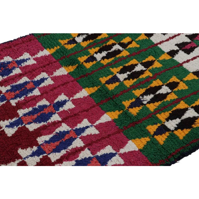 Rug & Kilim 1950s Azilal Moroccan Boucherouite Rug With Polychromatic Patterns by Rug & Kilim For Sale - Image 4 of 7