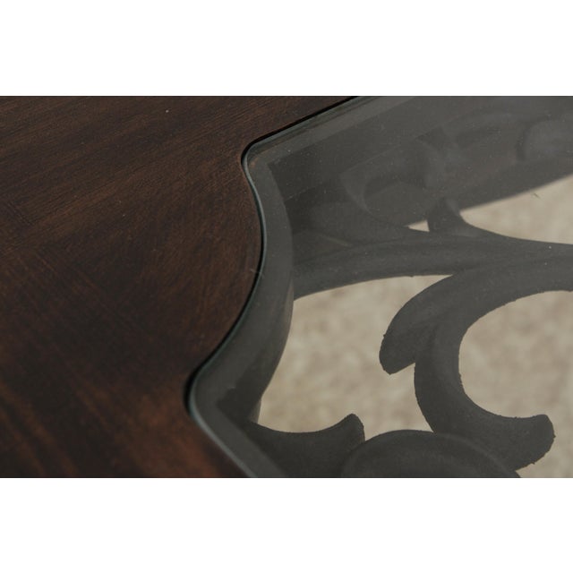Large Clawfoot Glass Top Coffee Cocktail Table For Sale - Image 10 of 16