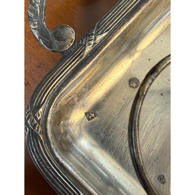 Silverplate Cordial Set + Serving Tray, Vintage For Sale - Image 4 of 12