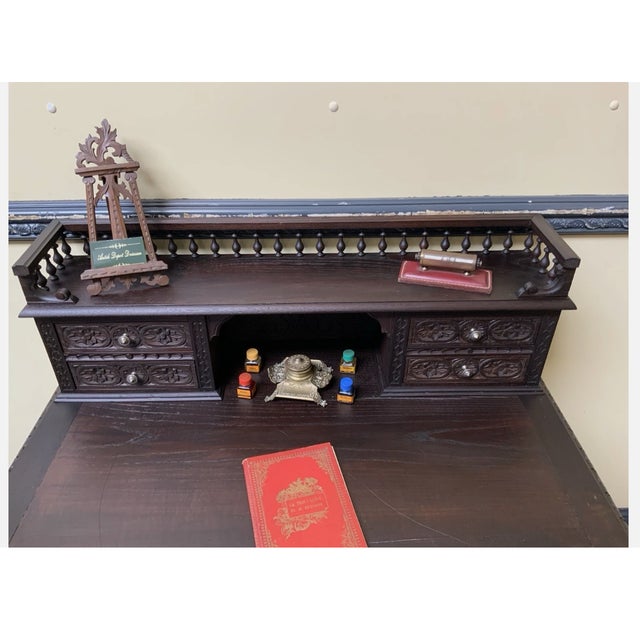 Antique Desk in Oak from Brittany, 1880 For Sale - Image 6 of 10