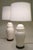 A striking and sophisticated perfectly matched pair of Majolica styled monumental Ginger Jar shaped porcelain lamps with...