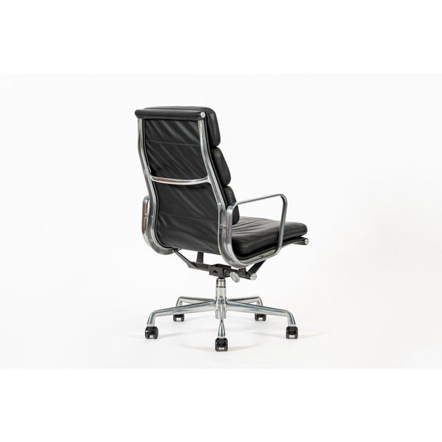 Authentic Eames Herman Miller Tall Black Leather Office Chair 2001 For Sale - Image 12 of 13