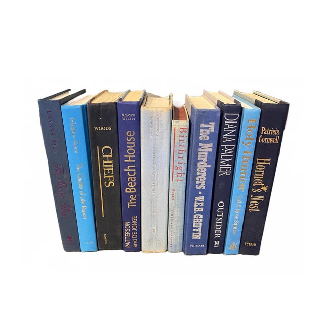 Modern Vintage Late 20th Century Blue Books - Set of 10 For Sale - Image 3 of 3